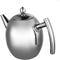 Durable Stainless Steel Teapot, Tea Coffee Pot Water Kettle with Filter, Large Capacity (1L)