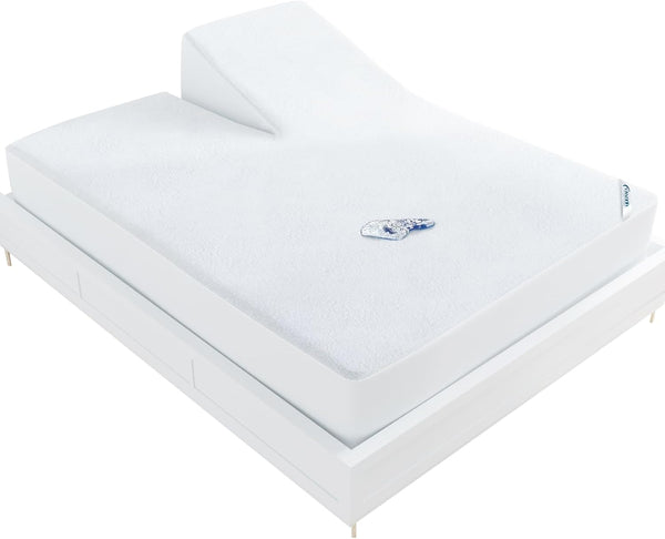 Split Head King Size Mattress Protector Waterproof,for Adjustable Bed, 34" Top Split