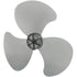 VOSAREA Universal Fan Blades Replacement for Household Table Fans, Plastic Fan Blade with Nut Cover (Black)