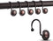 Rustproof Antique Decorative Shower Curtain Hooks, 12pcs Oil Rubbed Bronze Ring Holders for Bathroom Shower Rods