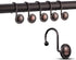 Rustproof Antique Decorative Shower Curtain Hooks, 12pcs Oil Rubbed Bronze Ring Holders for Bathroom Shower Rods