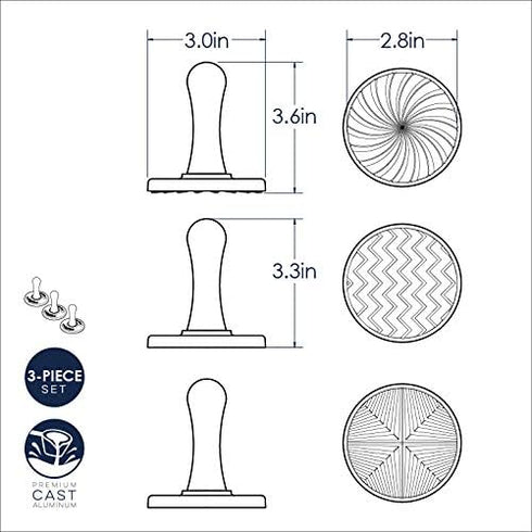 Nordic Ware Geo Cast Cookie Stamps
