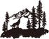 WADORN Metal Wolves Wall Art Decor, Black Iron Natural Scenery Wall Hanging Decor for Living Room Bedroom
