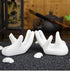Eshylala 3 Pack Air Plants Holders Ceramic Mini Hand Shape Stand Tillandsia Holder Small Container Pot Hand Shape Small