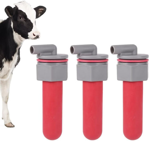 TOHONGADON 3PCS Calf Feeder Pacifier with Fixed Base for Feeding Milk Bucket Cow