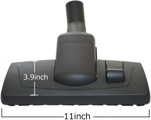 EZ SPARES 1 1/4 inch 32mm Universal Vacuum Cleaner Floor Brush With Metal Base&PP Hair&Big Wheel Carpet Combo Tool New Designed to Fit Most Brands Like Hoover, Eureka, Dirt Devil, Rainbow