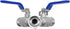 304 2 3/4 beduan Stainless Steel Hose Splitter Way Y Garden Hose Bib Splitter with Long Handle Water Hose Ball Shut Off