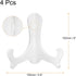 uxcell 4pcs 6" Easel Plate Holder, Plastic Folding Display Stand White for Decorative Picture Frame