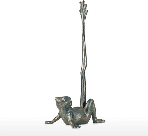 Tooarts Frog Design Cast Iron Paper Towel Stand - Antique Style Organizer