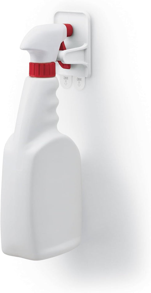 Command Spray Bottle Hangers, White/Gray, 2