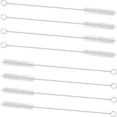 GFDesign Drinking Straw Cleaning Brushes Set, 8" x 3/8" (10mm), Set of 8, Nylon Bristles