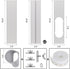 5.9 Portable Air conditioner Window Kit, Adjustable Vertical/Horizontal Sliding Window Kit Plate for Unit, AC Window
