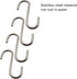 200 Pcs Mini S Hooks 0.8 Inch Stainless Steel Small S Shaped Hooks for DIY Christmas Ornament Jewelry Hanging