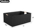 Fabric Storage Bin Box, Foldable Cotton Linen Storage Basket with Wooden Handles, Rectangular Cube Decorative Home