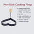 HIC Non-Stick Cooking Rings Set of 2, Heart Shaped, Nonstick, PFOA & BPA Free, 4.625" x 4.25"