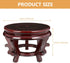 YARNOW Wooden Plant Stand, Rustic Flower Pot Base Holder Stool, Oriental Style Plant Saucer for Vase Display