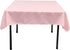 LA Linen Polyester Poplin Washable Square Tablecloth, Stain and Wrinkle Resistant, 58x58 Inch, Pink Light