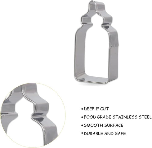 Twinkle Twinkle Little Star Themed Cookie Cutters, 7 Pack Baby Shower Baking Molds, Stainless Steel Biscuit Cutter Set