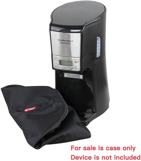 Hermitshell Dust Proof Cover with Soft Velvet Lining for Hamilton Beach 12-Cup Coffee Maker Programmable Brewstation Summit Dispensing Coffee Machine (48464) (Black)