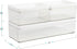 Martha Stewart Clear Plastic Stackable Storage Boxes - Grady with White Plastic Lids, Set of 3