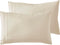 Nestl Beige Pillow Cases, Queen Size Set of 2, Soft 1800 Microfiber, 20x30 Inches