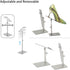 VIDAYA Countertop Set 2 Silver Display Stand, Stainless Steel Shoe Risers Adjustable Retail Supplies, Rack