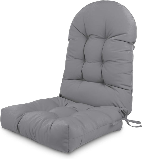Adirondack Chair Cushion,Outdoor Waterproof Rocking Chair Cushion 44x19x4in Gray Non-Slip High Back