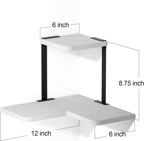 Rustic White Corner Shelf by SRIWATANA - Perfect for Any Room