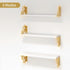 3 Pack Hoikwo Butterfly Wall Shelves, White Gold Floating Book Shelves, for Mother, Mom, Women, Girls, for Preppy Room