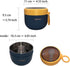 Spoons,17oz 3pcs (3) Overnight Oat Containers with Lids and Reusable Plastic Portable Stainless Steel Yogurt Breakfast