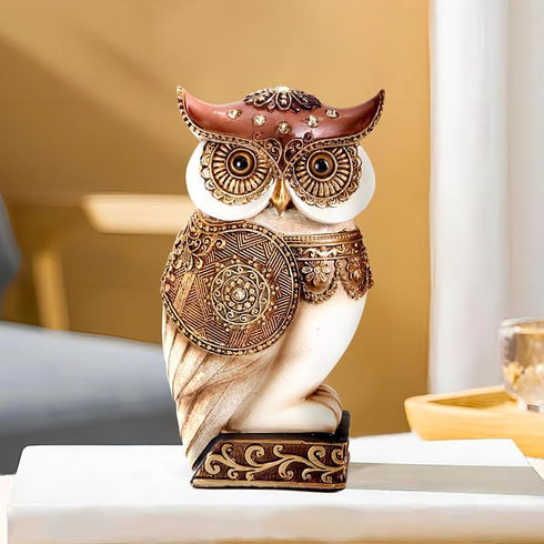 Owl Statue for Home Decor Accents, Shelf Bookshelf Table Office Living Room Decor Owl Figurine, Ideal Gifts for Bird