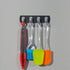 HIGH & MIGHTY 515306 Key Rail Organizer Hook Rail, Easy Tool-Free Dry Wall Installation, Small, Black & Silver