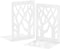 VFINE Withe Bookend 2-Piece, Tree Design Bookends for Shelves, Metal Book Ends