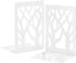 VFINE Withe Bookend 2-Piece, Tree Design Bookends for Shelves, Metal Book Ends