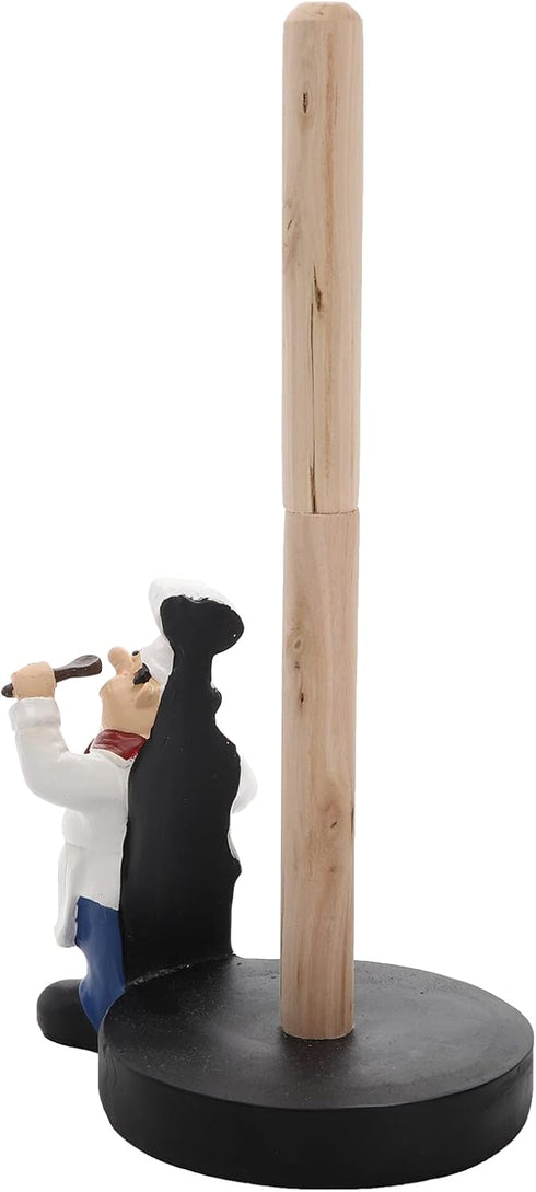 Countertop Suwimut Chef Style Paper Towel Holder, Resin Crafts Display Chef Figurines Creative Roll Paper Stand