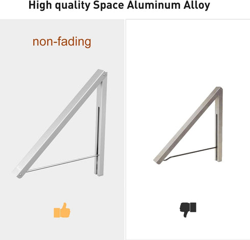 Wall Mounted Drying Rack Clothes Hanger, Folding Wall Coat Racks, Aluminum Home Storage Organizer
