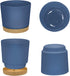 ZMTECH Plant Pots, Set of 6 Self Watering 6.5'' Plastic Planters with Drainage Hole and Saucer, Blue