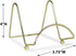 BANBERRY DESIGNS Brass Wire Easel Display Stand, 4 Inch Plate Holders - Set of 3 Pcs for Small Books, Pictures, Cards