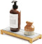 SpaceAid DryingNeat Instant Dry Sink Caddy Organizer, Kitchen Sponge Soap Holder Dispenser, Bamboo Gray