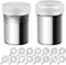 2 Pcs Stainless Steel Dredges and Powdered Shaker - 16 pcs Printing Molds Stencils for Kitchen Baking
