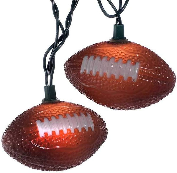 Kurt S. Adler UL1368 Football Set, 10 Lights, Brown