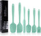 Light Green Silicone Spatulas Set, Heat Resistant Rubber Spoon Spatula, Non-Stick Scrapers for Baking Mixing