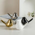 TSCVPJL Set 2 Ceramic Birds Figurines Home Decor, of White Birds Statue, Chubby Small Bird Figurines, Modern Style Bird