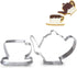 Stainless Steel Tea Pot and Tea Cup Biscuit Cookie Cutter