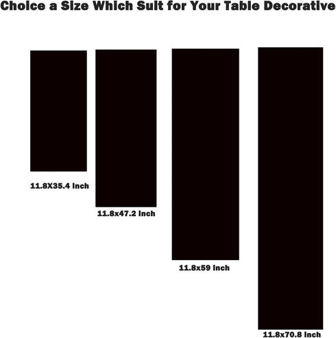 Table Runner, Modern Small Black Dresser Fur Table Runners for Christmas Wedding Party Holiday Birthday Home Farmhouse