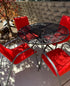4 Pieces Spandex Stretch Washable Dining Room Chair Covers, Seat Slipcovers for All Seasons (Red, 4)