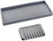 Bloss Silicone Tray Set - 15.7" Bathroom Soap Dispenser Tray and Holder, Countertop Organizer for Jewelry, Candle,