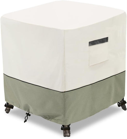 Waterproof Outdoor Ottoman Cover Square,600D Heavy Duty Patio Small Side Table Cover,Patio