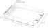 16"x12" Richboom Clear Acrylic Serving Tray - Coffee Table Living Room Kitchen Decorative Tray with Silver Metal