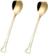 2Pcs Heart Shaped Spoons, Love Spoons for Coffee, Tea, Ice Cream, Dessert for Mother's Day with Gift Box